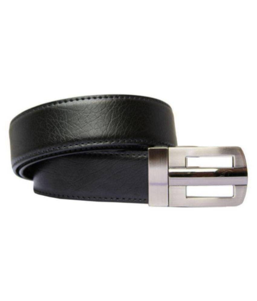     			Runsi Black Faux Leather Formal Belt
