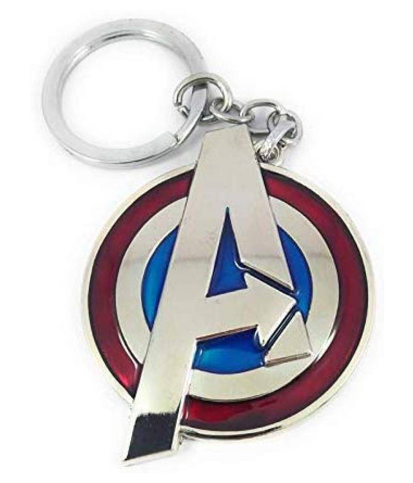     			ZYZTA Avengers A-Logo Multicolor Metallic Keyring Key Chain