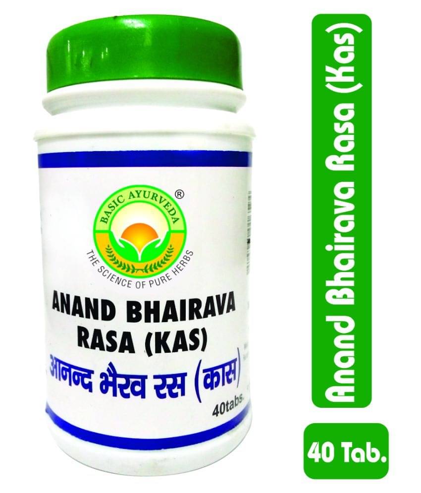 Basic Ayurveda Anand Bhairava Rasa (Kas) Tablet 40 no.s Pack Of 10     			Basic Ayurveda Anand Bhairava Rasa (Kas) Tablet 40 no.s Pack Of 10
