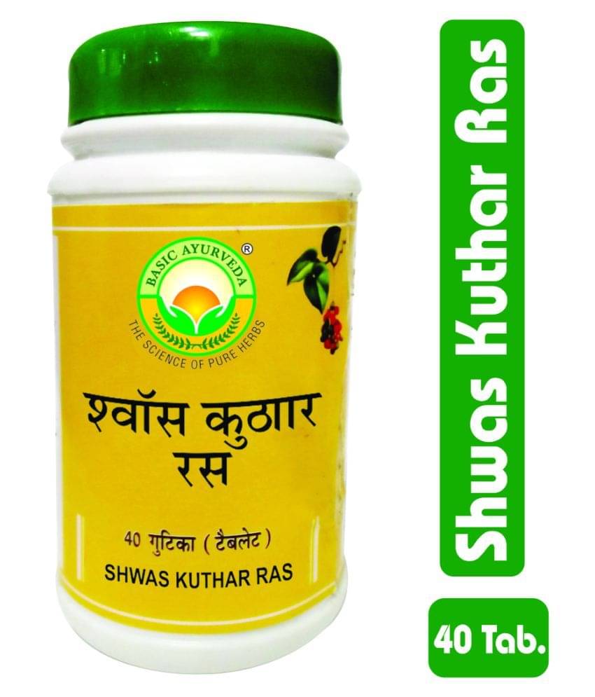    			Basic Ayurveda Shwas Kuthar Ras Tablet 40 no.s Pack Of 8