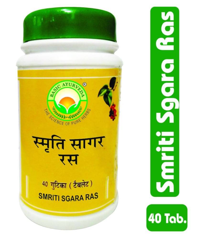     			Basic Ayurveda Smriti Sgara Ras Tablet 40 no.s Pack Of 7
