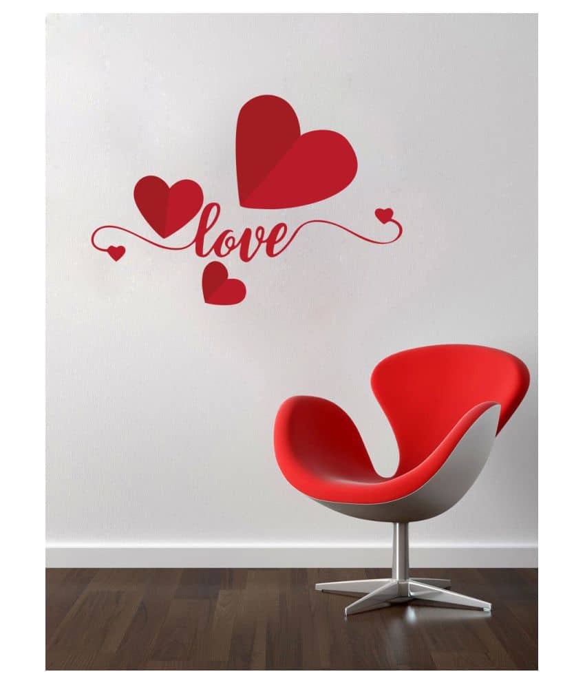 Decor Villa Love Heart Sticker ( 55 x 58 cms )