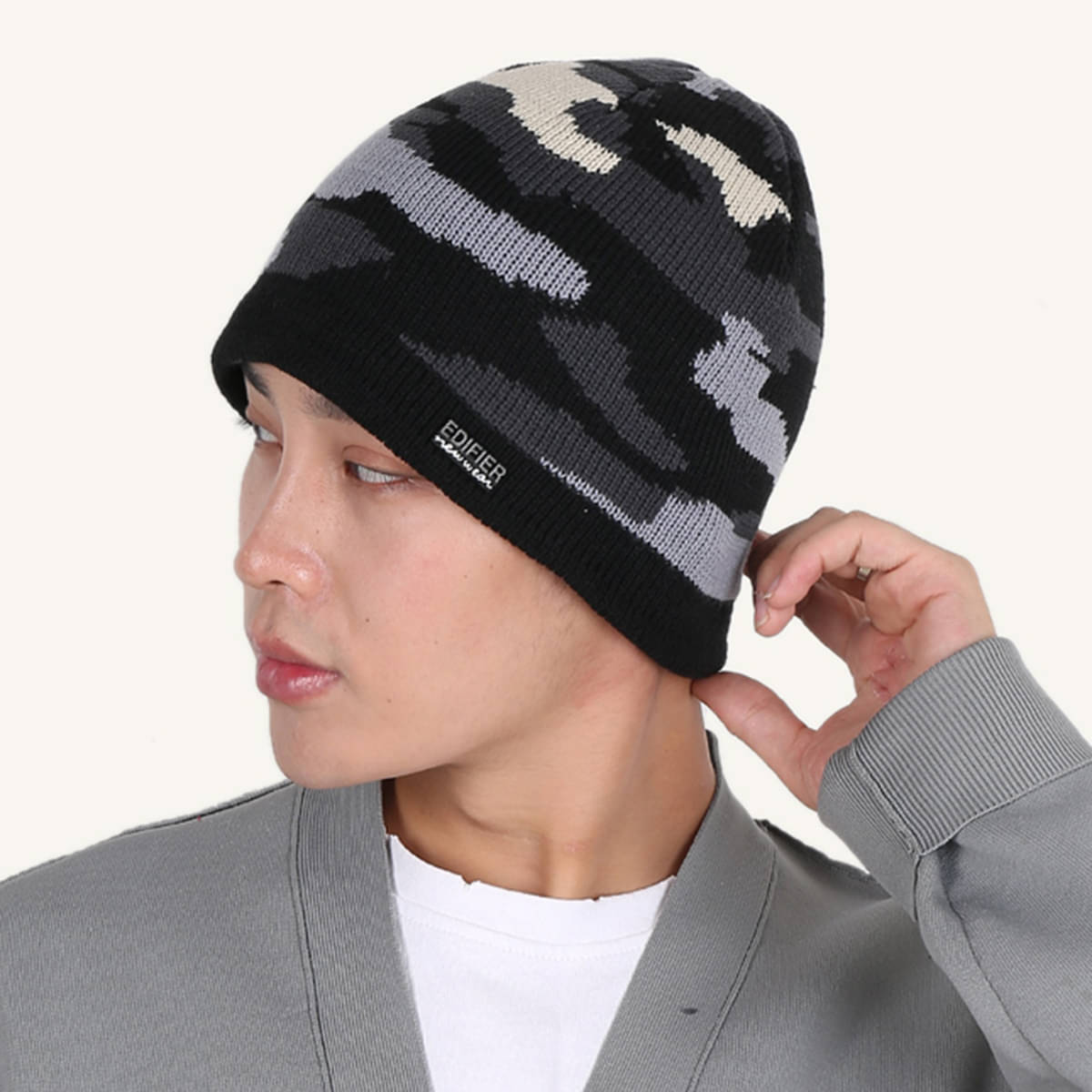     			Edifier Woollen Winter Cap for Men & Women (Pack of 1)