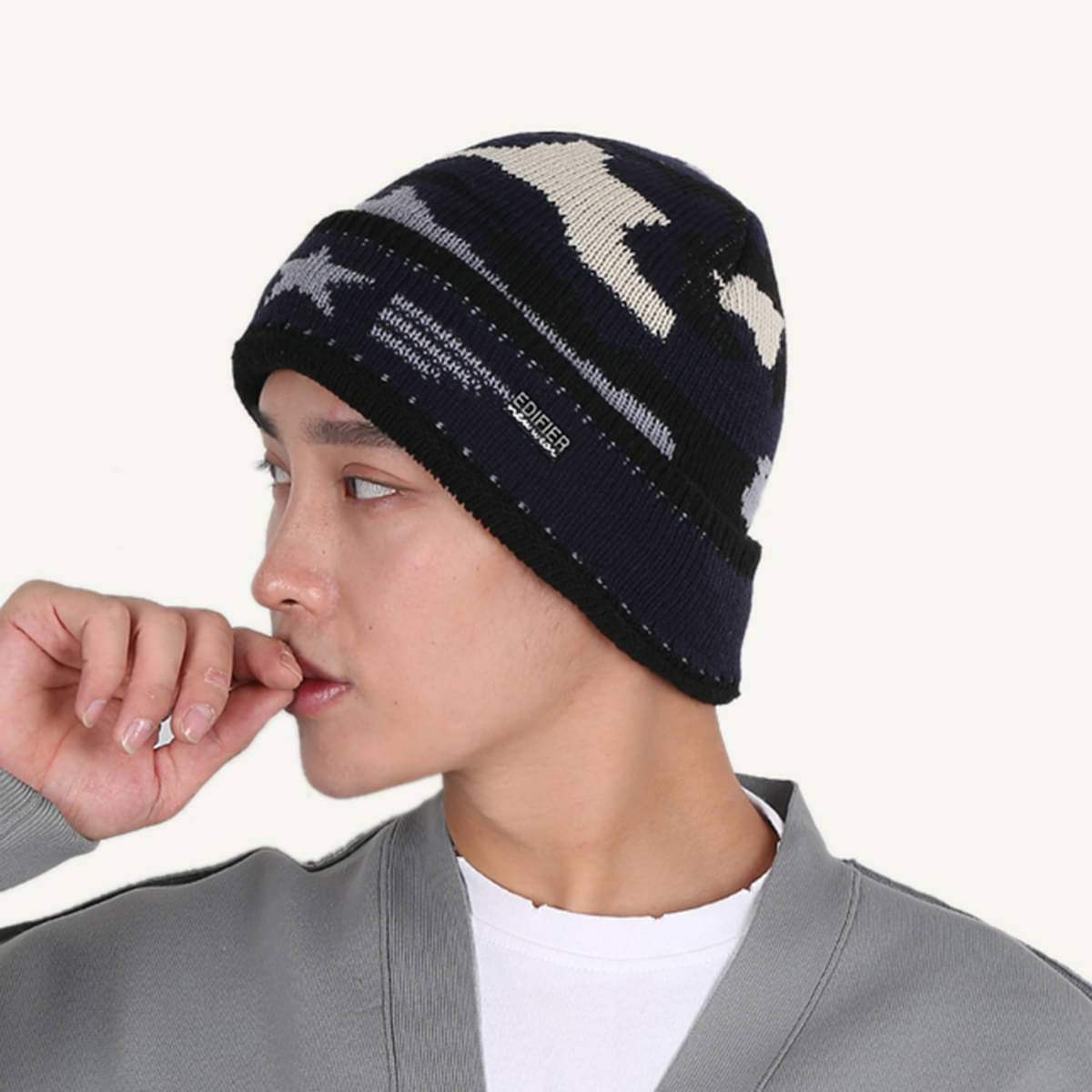    			Edifier Woollen Winter Cap for Men & Women (Pack of 1)