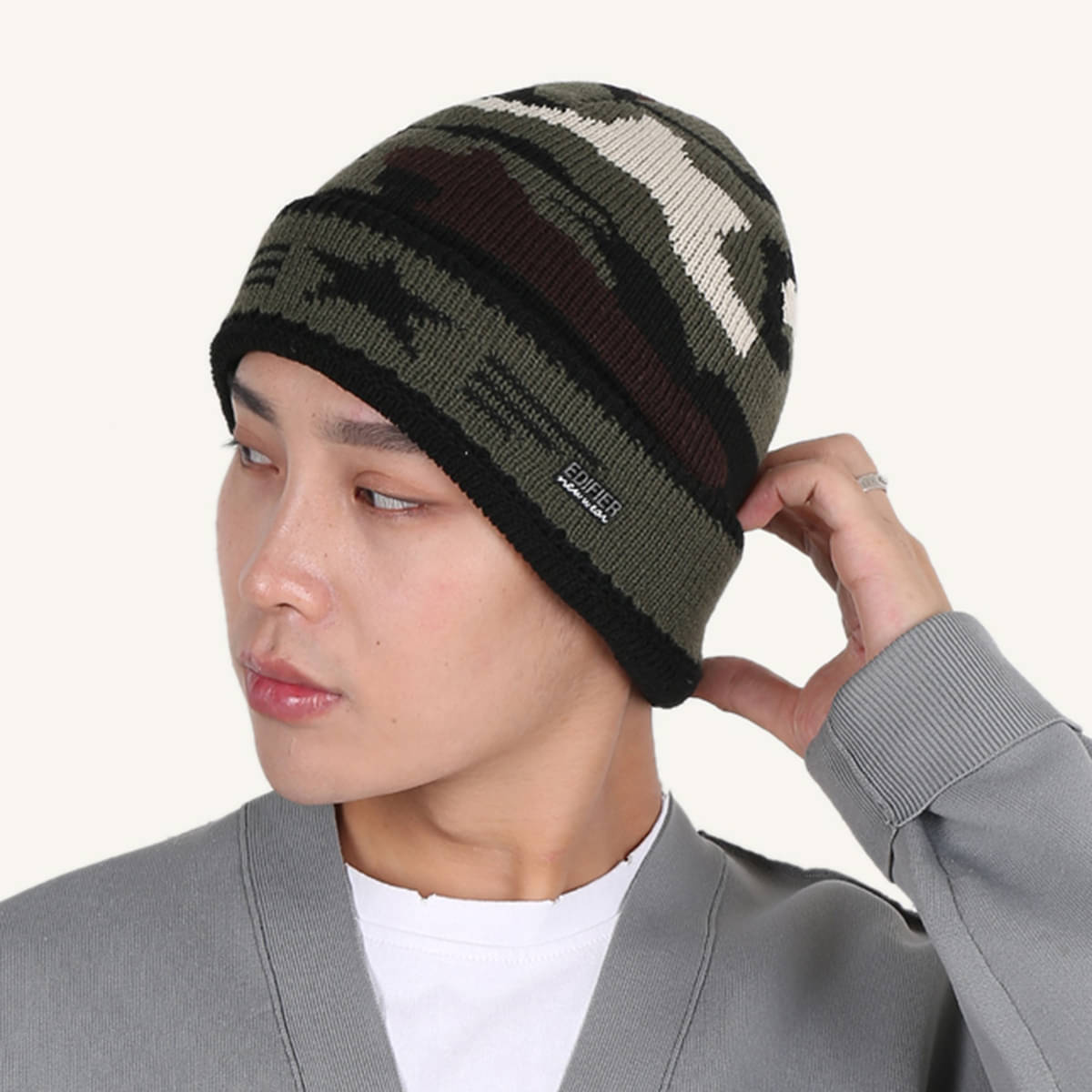     			Edifier Woollen Winter Cap for Men & Women (Pack of 1)