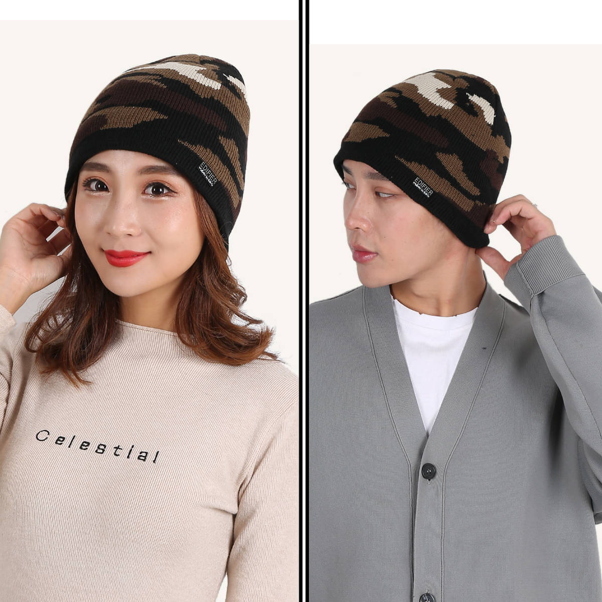     			Edifier Woollen Winter Cap for Men & Women (Pack of 1)