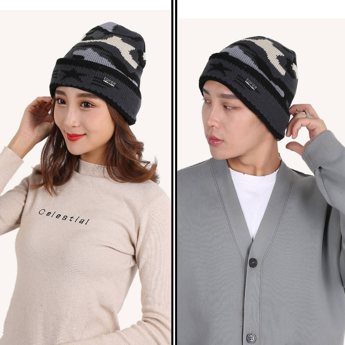 Edifier Woollen Winter Cap for Men & Women (Pack of 1)