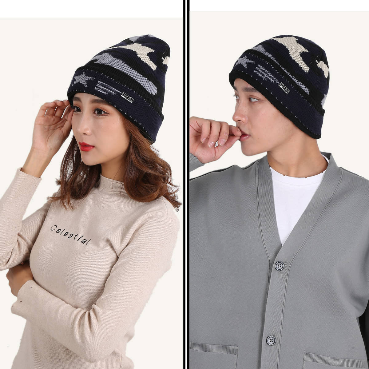     			Edifier Woollen Winter Cap for Men & Women (Pack of 1)