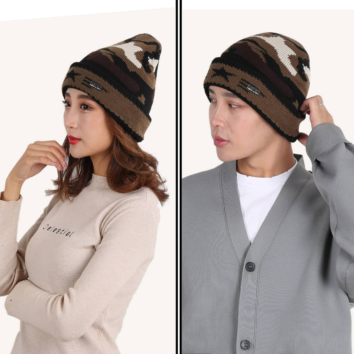     			Edifier Woollen Winter Cap for Men & Women (Pack of 1)
