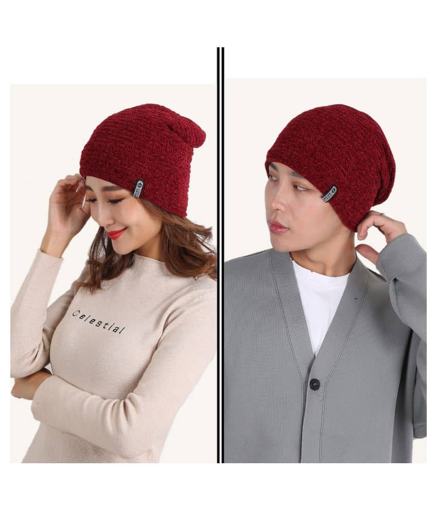 Edifier Woollen Winter Cap for Men & Women (Pack of 1)