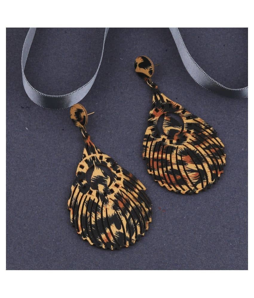 SILVER SHINE Stylish Light Weight   Wooden Earrings For Girls and Women - Earrings | Buy online on ZillyBuy