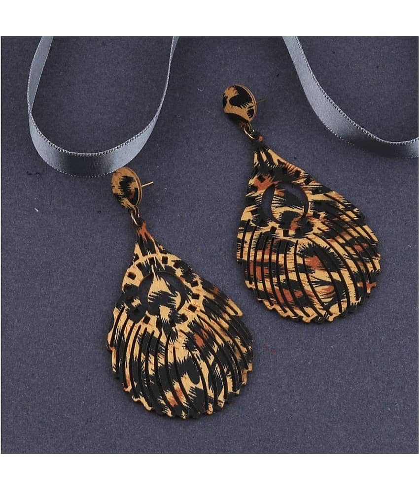SILVER SHINE Stylish Light Weight Wooden Earrings For Girls and Women - Earrings | Buy online on ZillyBuy