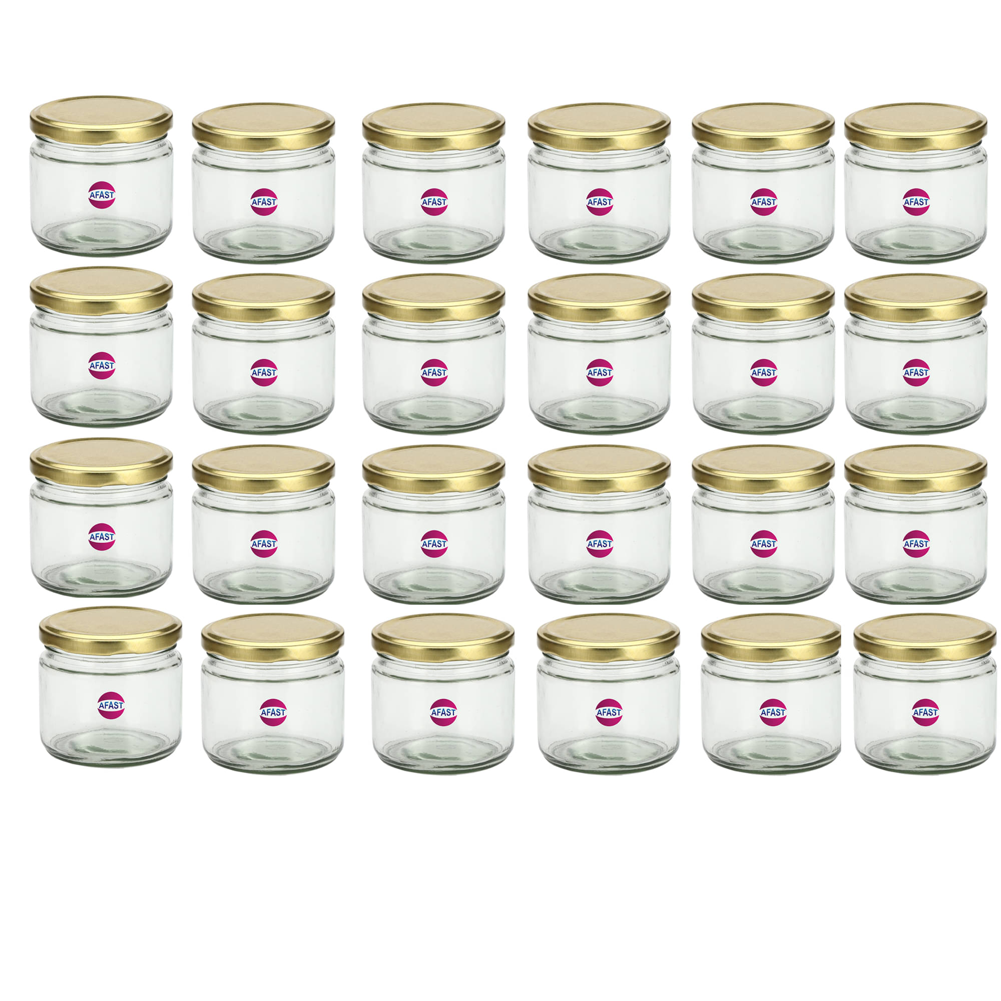     			Somil Glass Container, Transparent, Pack Of 24, 300 ml