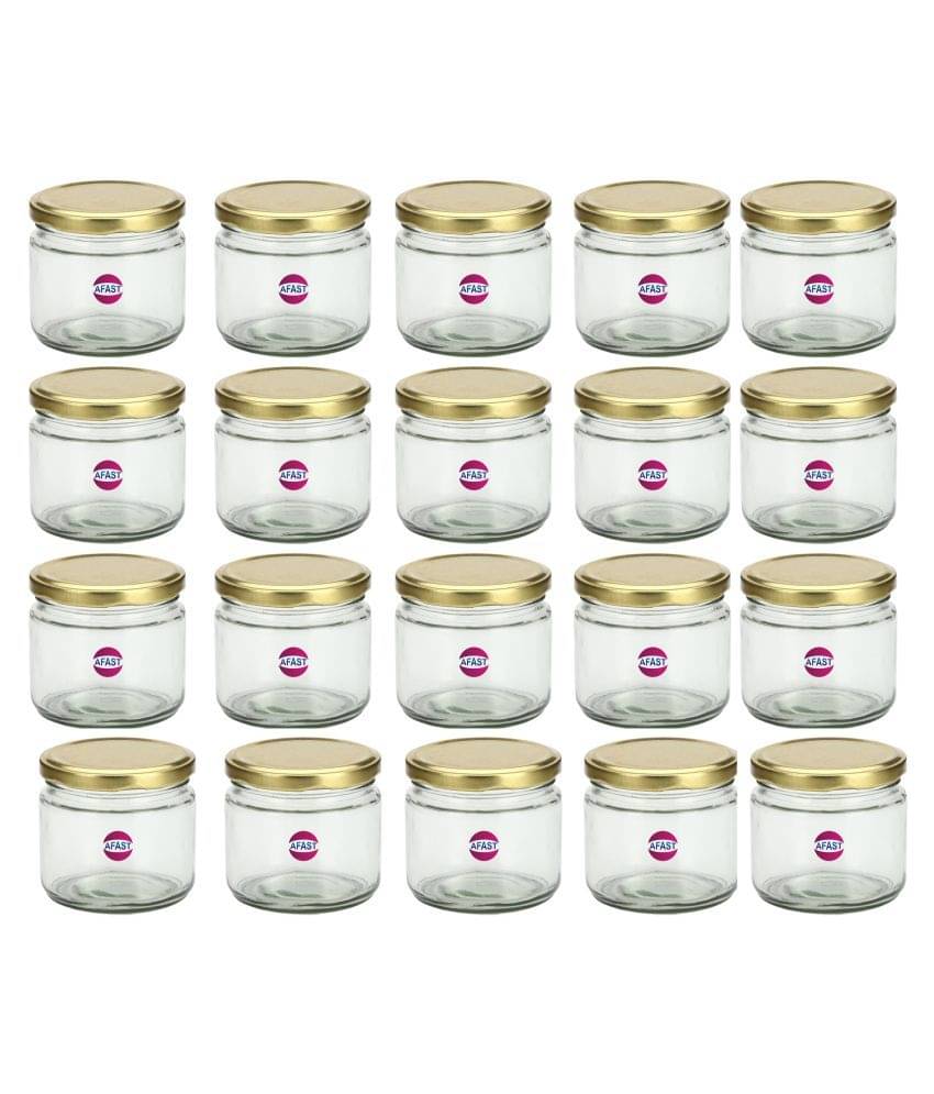     			Somil Glass Container, Transparent, Pack Of 20, 300 ml