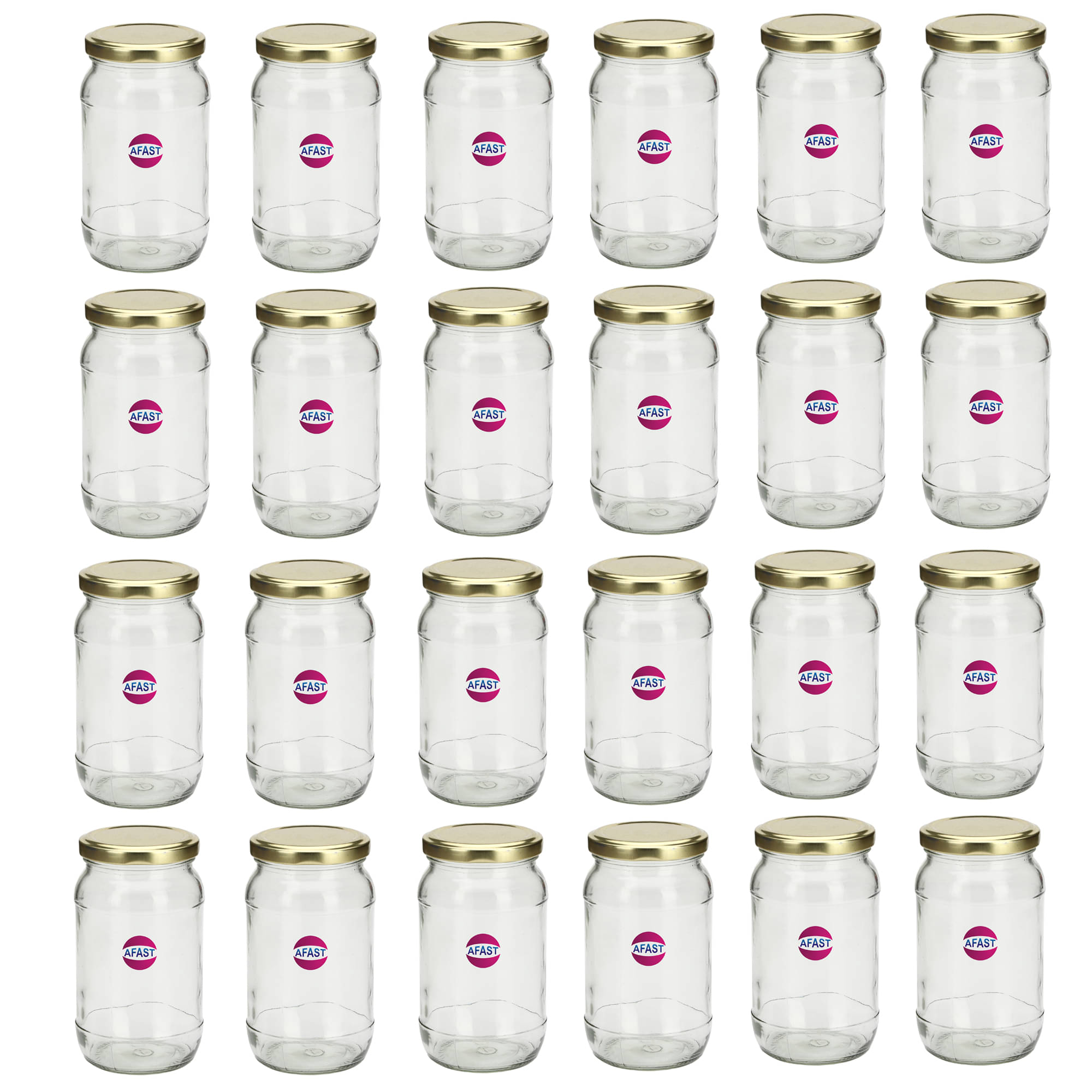     			Somil Glass Storage Bottle, Transparent, Pack Of 24, 500 ml