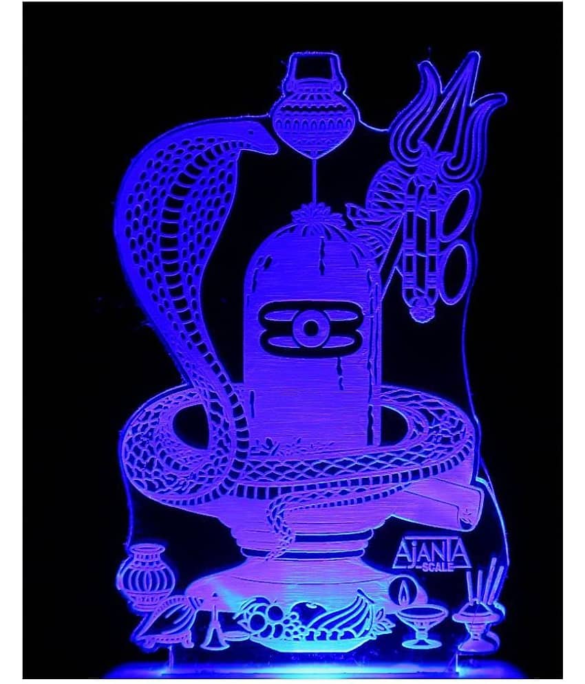 SUPER AJANTA 2044 Sivling Manidhar 3D Night Lamp Multi - Pack of 1 - Electricals | Buy online on ZillyBuy