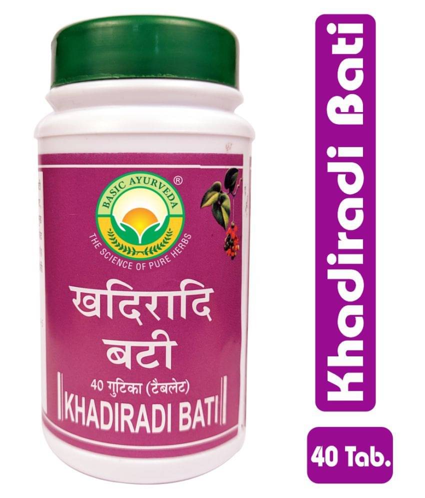    			Basic Ayurveda Khadiradi Bati Tablet 40 no.s Pack Of 7