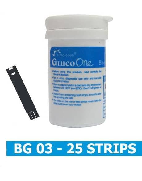 Dr Morepen 25 Test Strips For Bg 03 Glucometer(Strips Only Pack) Dr Morepen 25 Test Strips For Bg 03 Glucometer(Strips Only Pack)