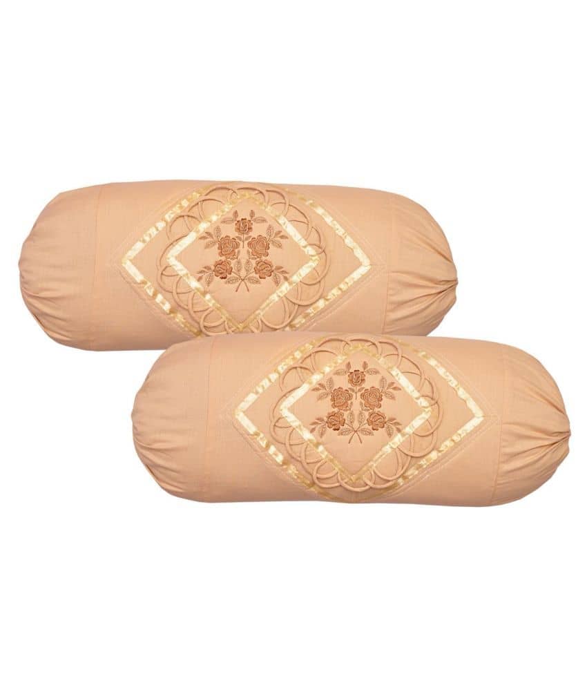 MAHALUXMI COLLECTION Set of 2 Cotton Bolster Covers