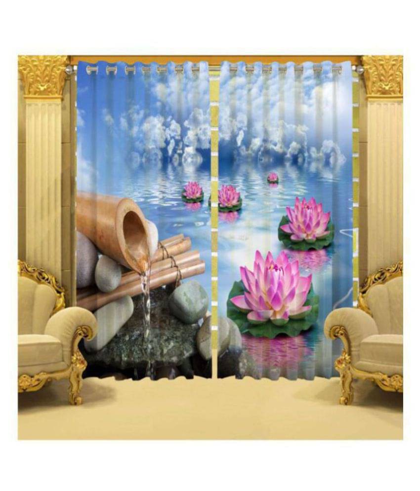 B7 CREATIONS - Multicolor Pack of 2 Polyester Window Curtain (4 ft X 5 ft) B7 CREATIONS - Multicolor Pack of 2 Polyester Window Curtain (4 ft X 5 ft)