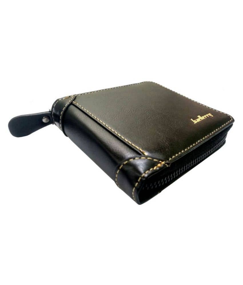 Baellerry Black Leather Men's Regular Wallet ( Pack of 1 ) - Handbags | Buy online on ZillyBuy