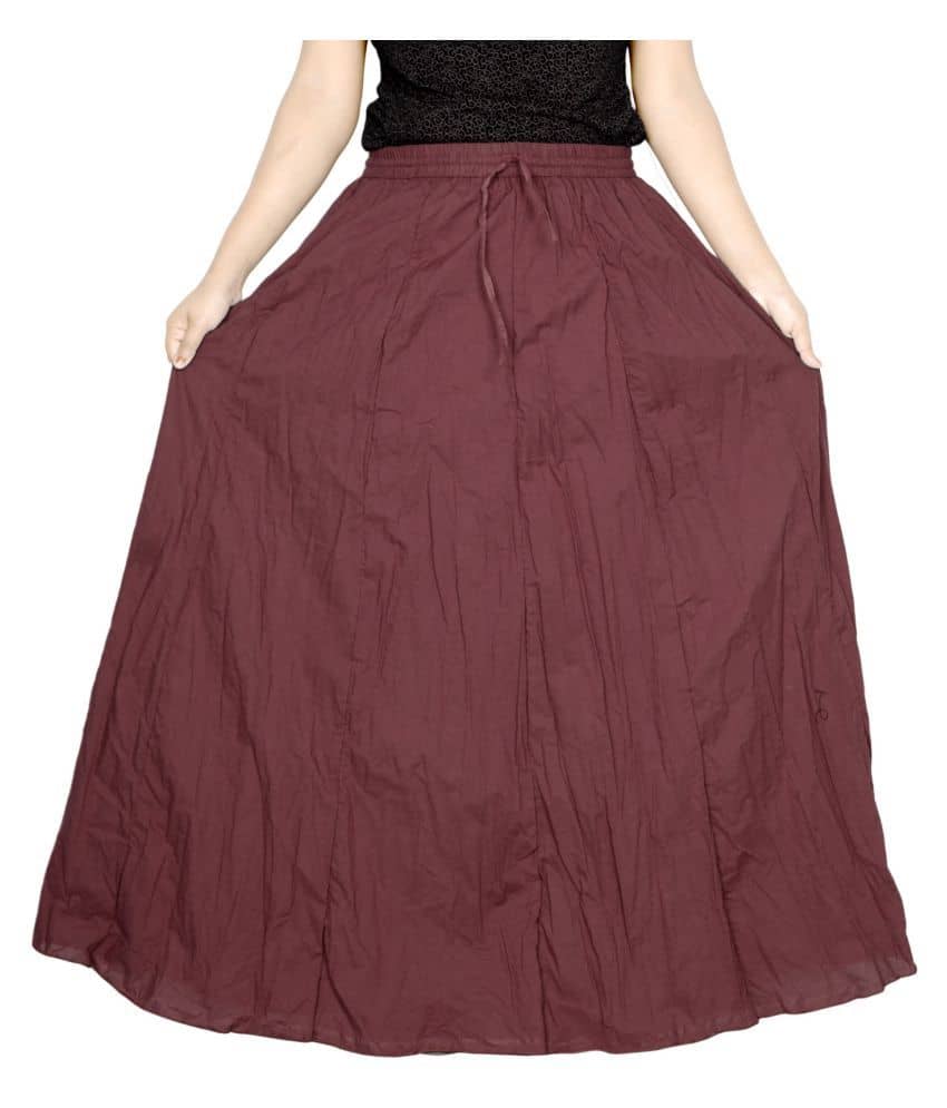 Sttoffa Cotton Broomstick Skirt - Brown
