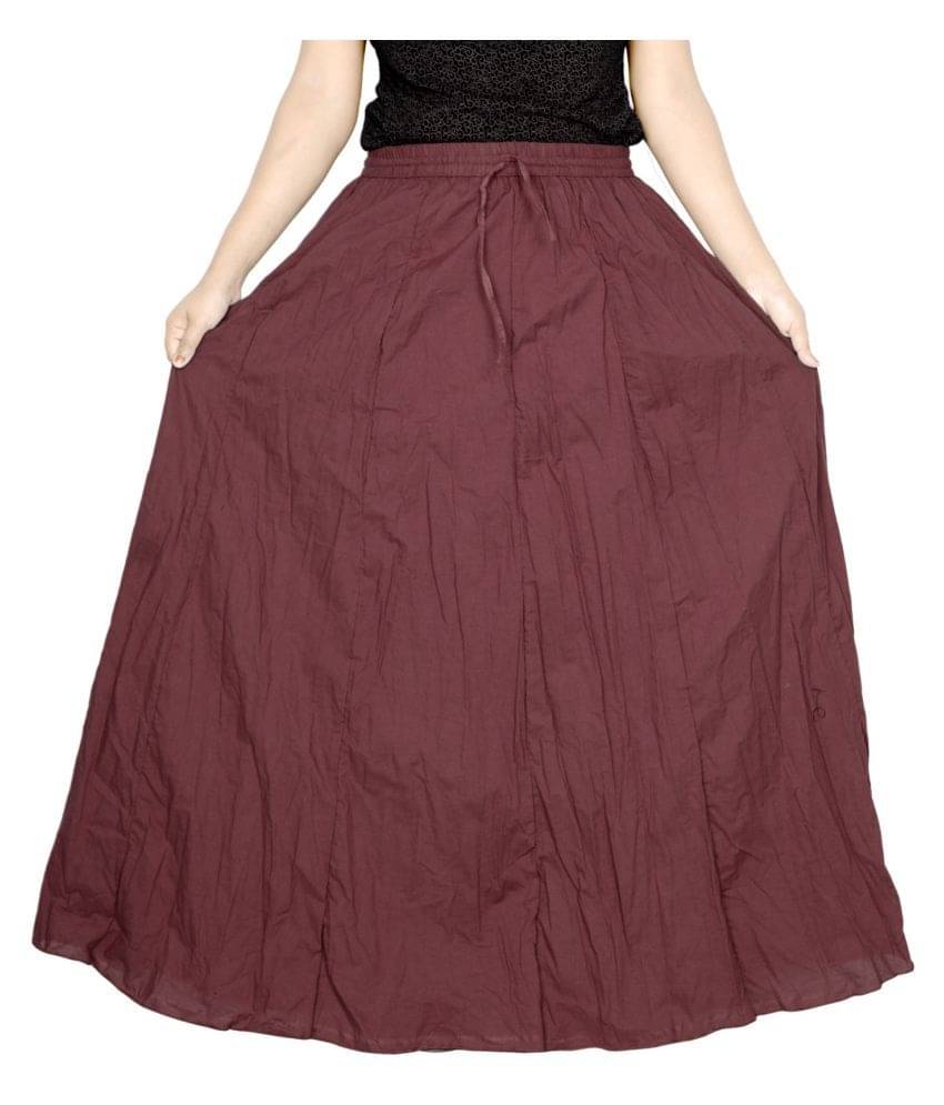 Sttoffa Cotton Broomstick Skirt - Brown Sttoffa Cotton Broomstick Skirt - Brown