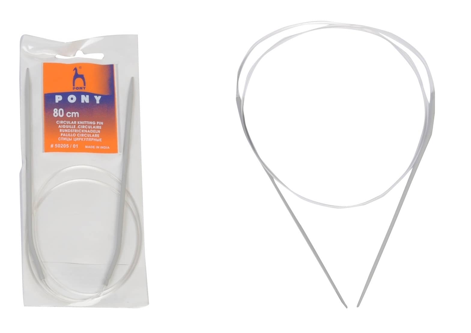 Aluminium Fixed Circular Knitting Needles Pin 80cm, NO - 12 (2.75 mm)