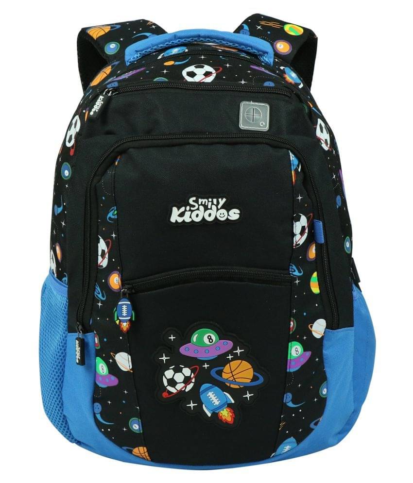     			Smily Kiddos 20 Ltrs Black School Bag for Boys & Girls