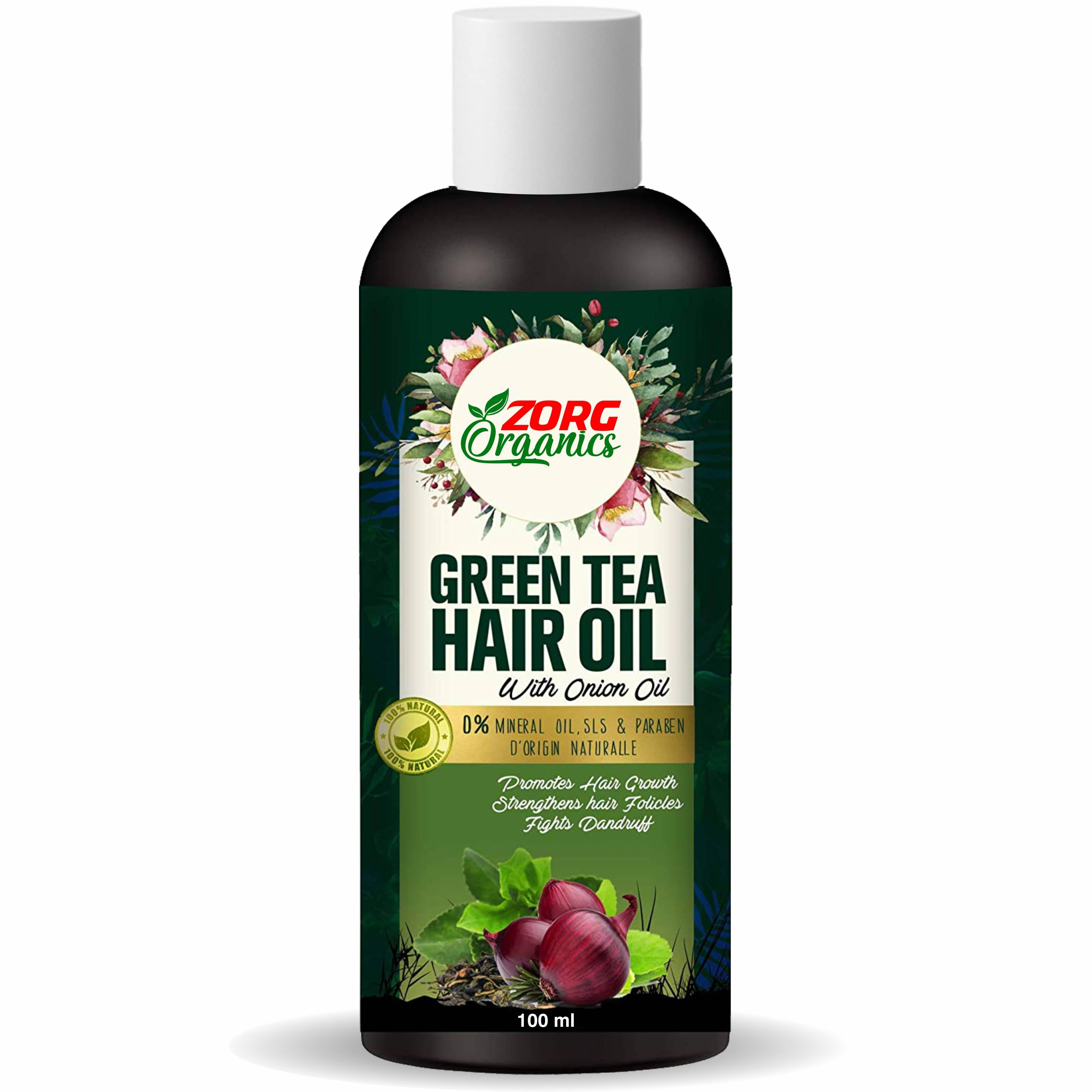 Zorg Organics Green Tea Hair Oil with Onion Oil for Hair Improvement 100 mL Zorg Organics Green Tea Hair Oil with Onion Oil for Hair Improvement 100 mL