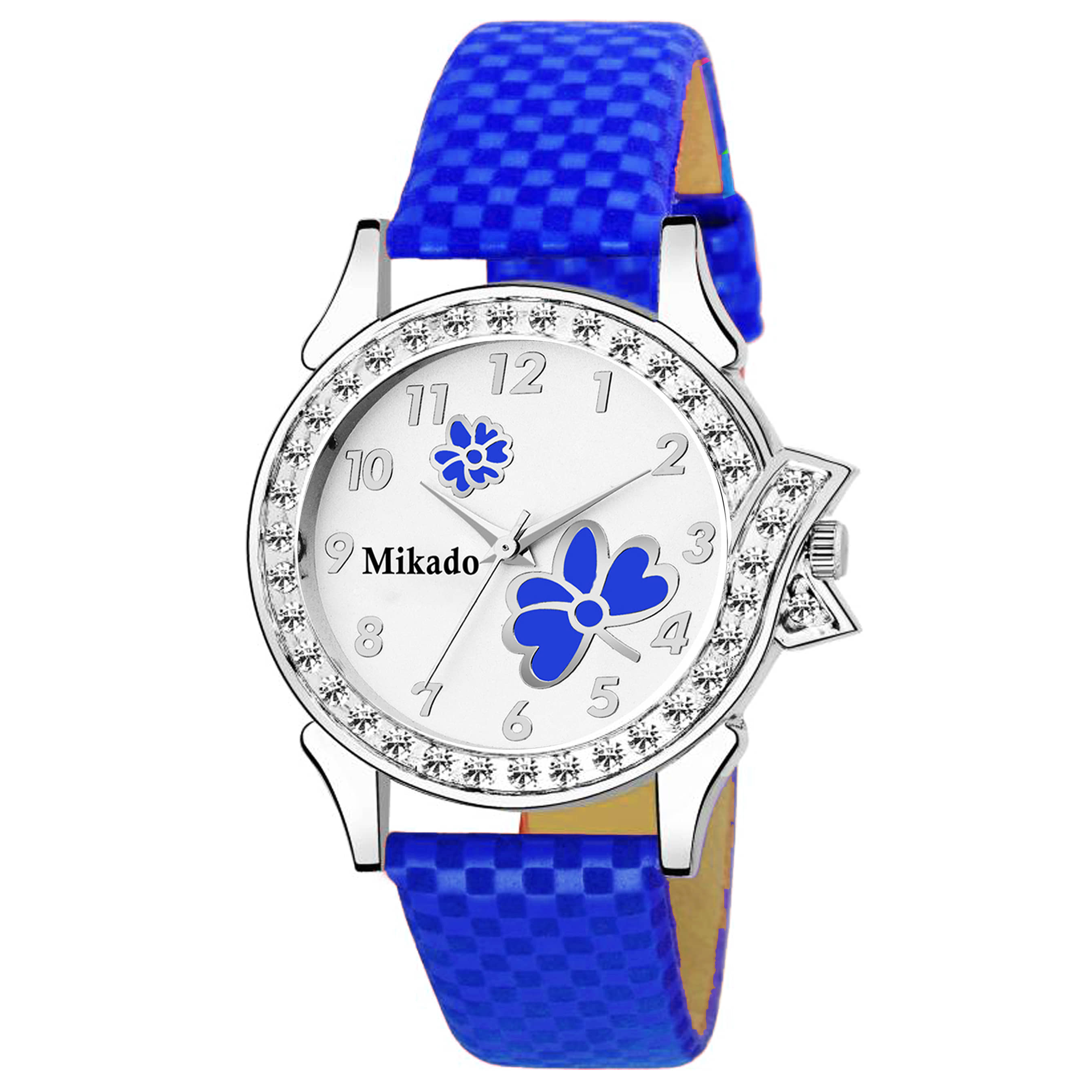 Mikado - Blue Leather Analog Womens Watch
