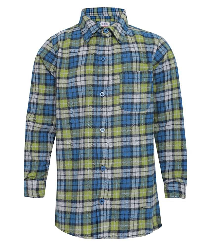 Oxolloxo Pack of 1 Boys 100% Cotton Full Sleeves Shirt ( Green ) Oxolloxo Pack of 1 Boys 100% Cotton Full Sleeves Shirt ( Green )