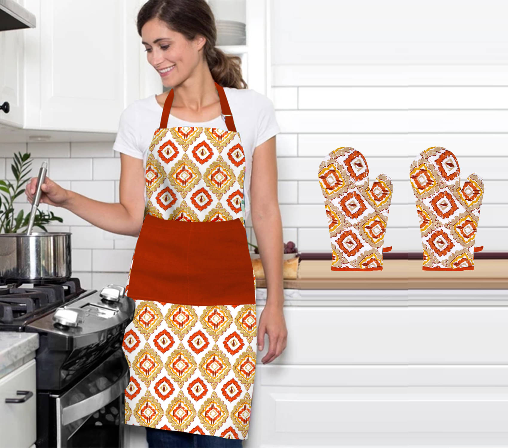 DECOTREE Cotton Floral Apron Combos ( ) DECOTREE Cotton Floral Apron Combos ( )