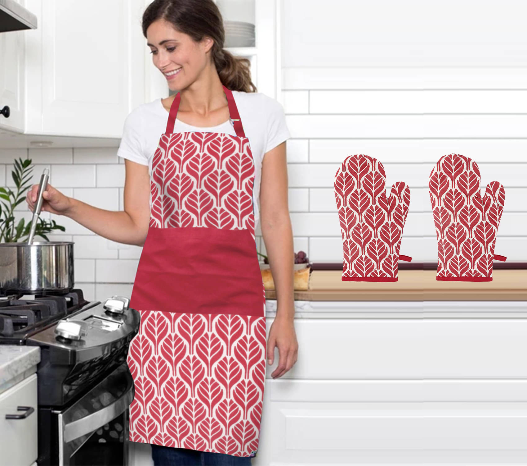     			DECOTREE Cotton Floral Apron Combos ( )