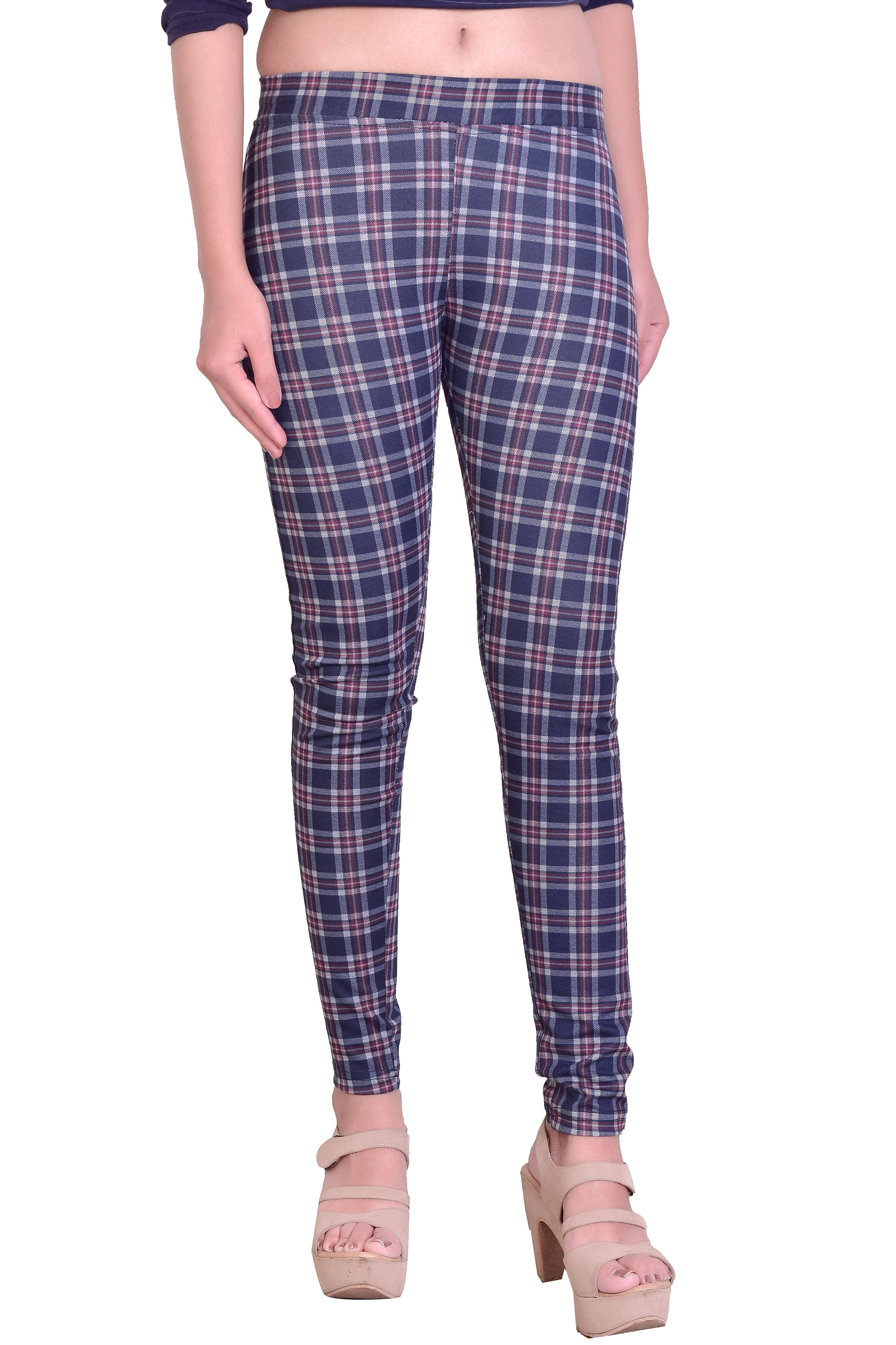     			Airways Cotton Lycra Jeggings - Blue