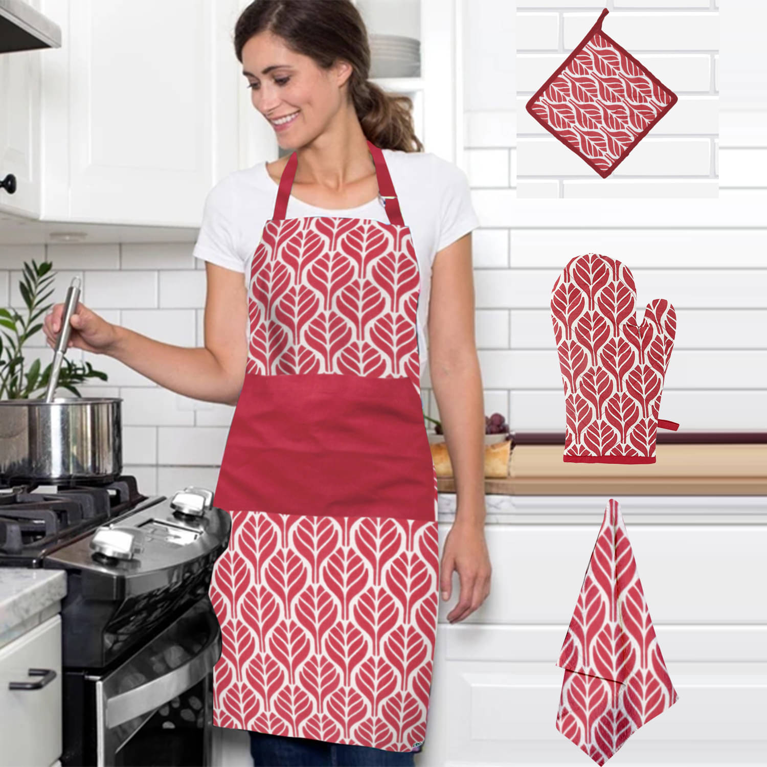 DECOTREE Cotton Floral Apron Combos ( ) DECOTREE Cotton Floral Apron Combos ( )