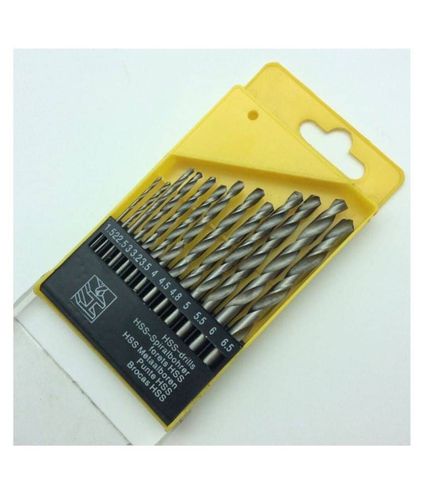     			Drill Bits for Wood, Malleable Iron, Aluminium, Plastic, Wall - Set of 13 Pieces