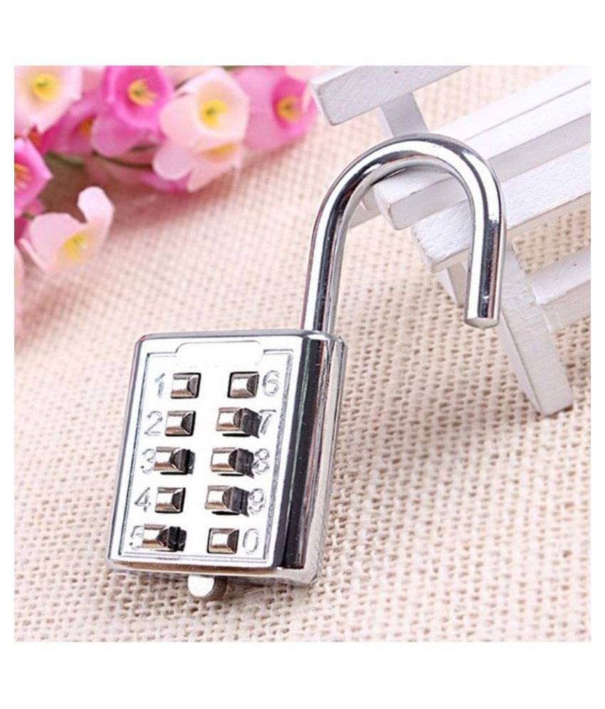     			JGG Steel Mechanism Blind Button Password Travel Luggage Padlock (black. silver)