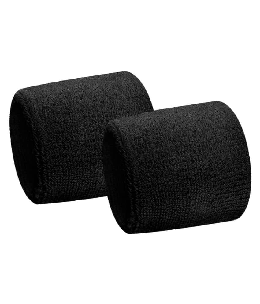 Just Rider Black Unisex Wristband For Sports activities (Set of 2 Pcs ) - Sports and Fitness Equipment | Buy online on ZillyBuy
