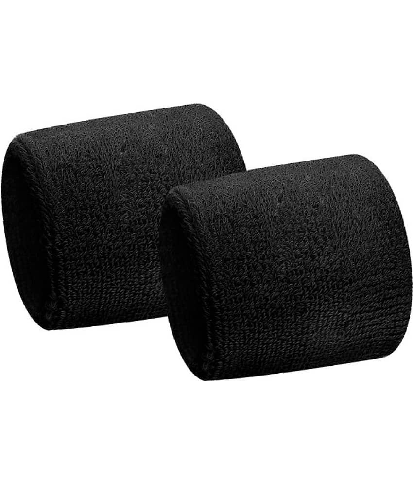 Just Rider Black Unisex Wristband For Sports activities (Set of 2 Pcs ) - Sports and Fitness Equipment | Buy online on ZillyBuy