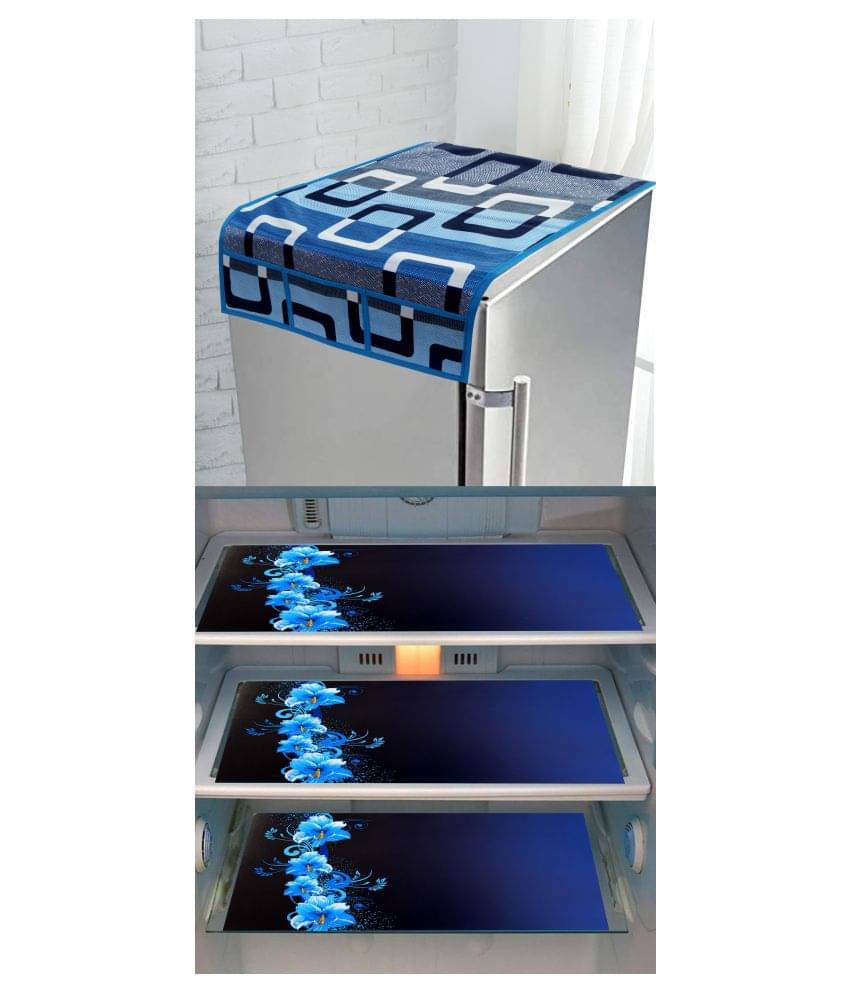 Shaphio Blue (3 Fridge Mats + 1 Fridge Top Cover) Shaphio Blue (3 Fridge Mats + 1 Fridge Top Cover)