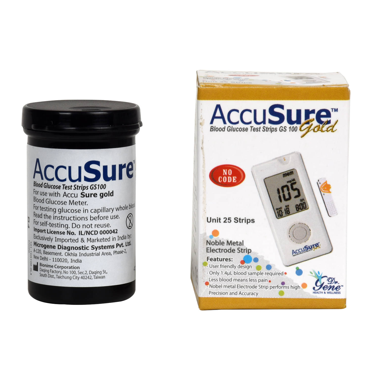     			ACCUSUREgoldglucometer 25 Strip Self Life