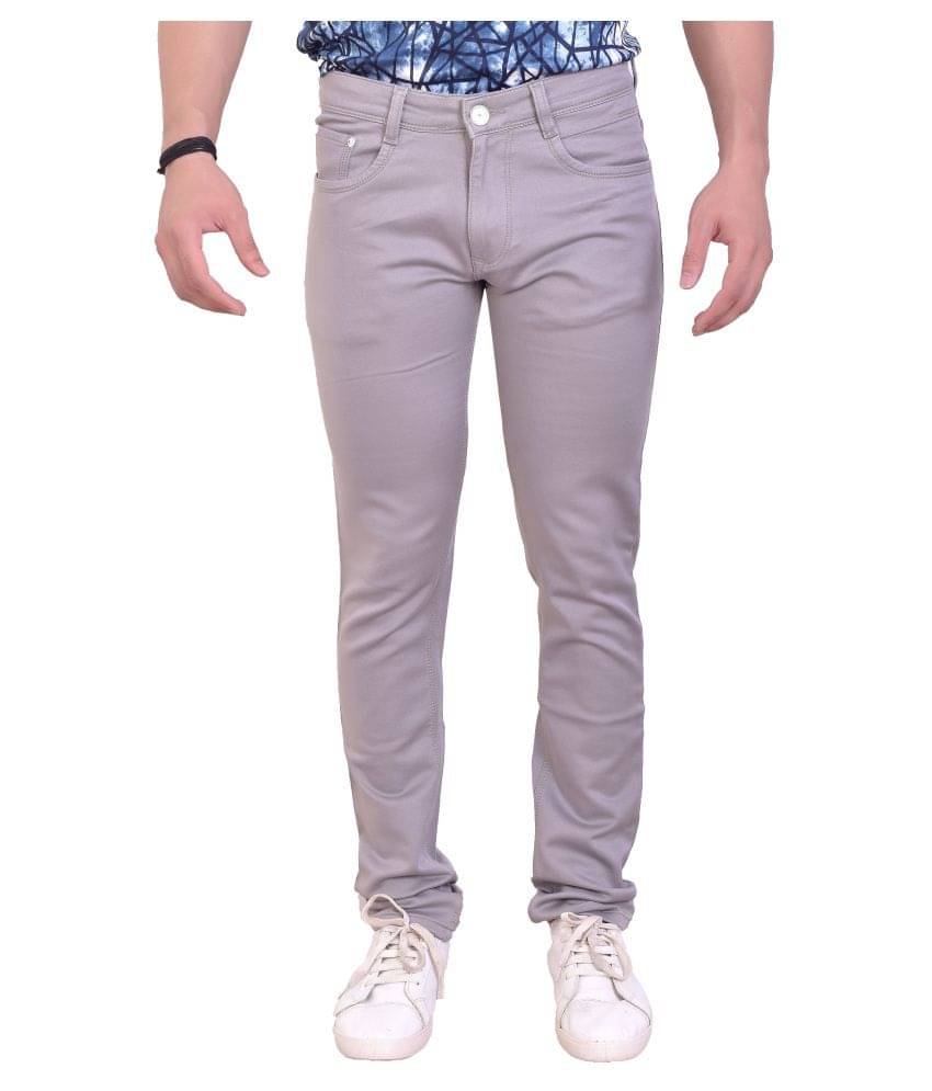     			Awack Grey Slim Jeans