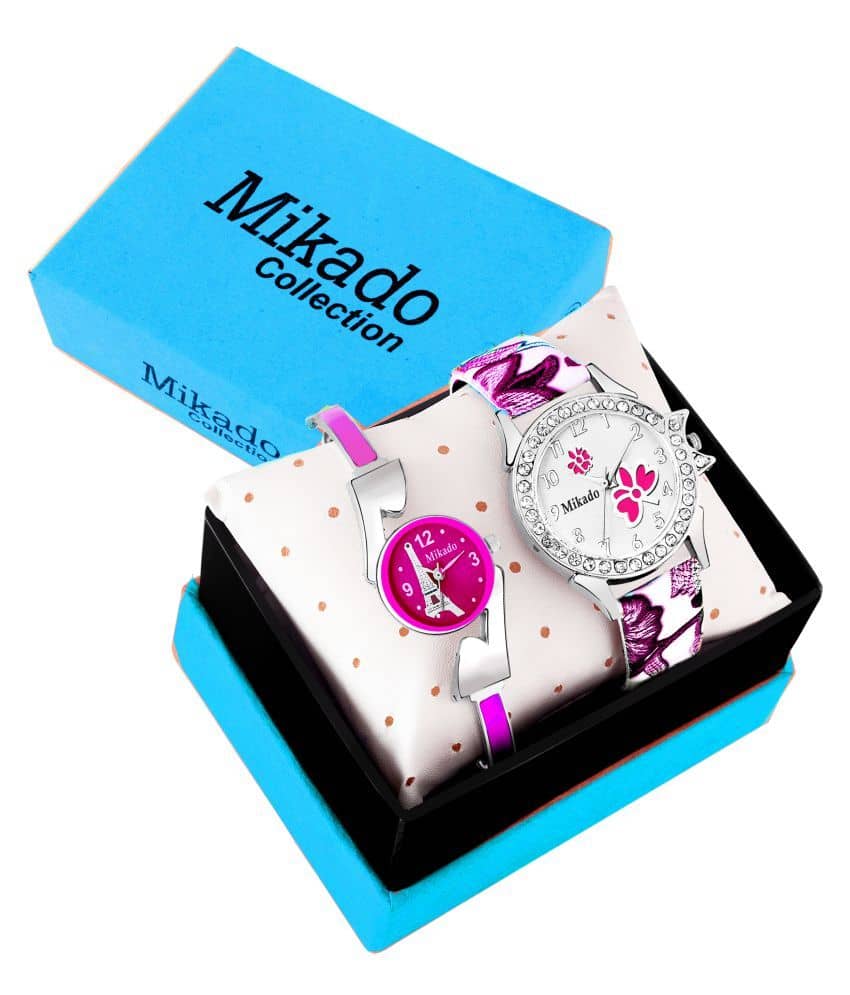 Mikado Leather Round Womens Watch