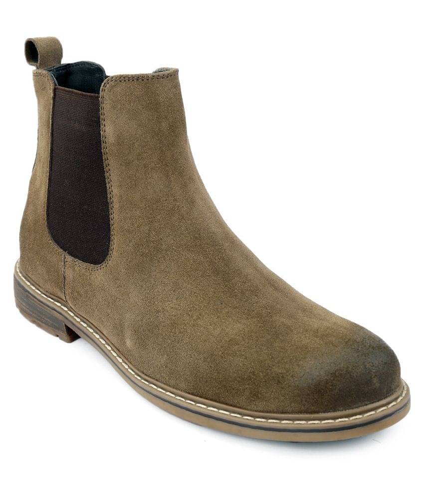 SHENCES Olive Chelsea boot SHENCES Olive Chelsea boot
