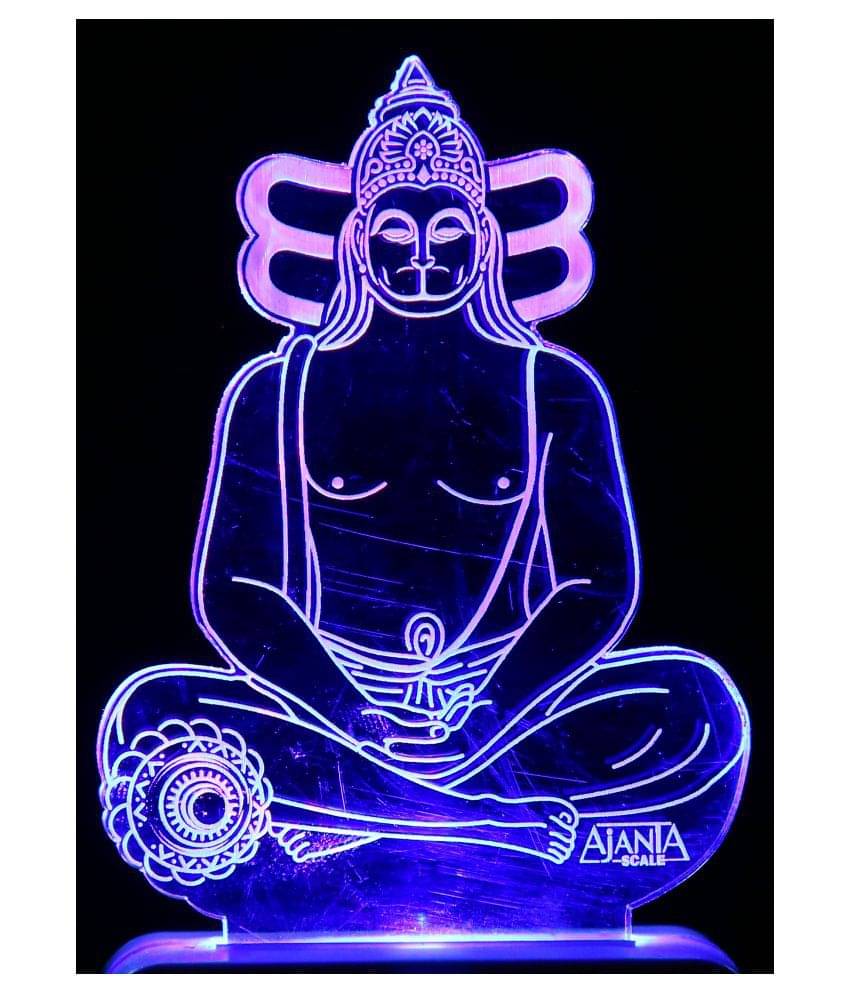     			SUPER AJANTA 2010 Lord Kastbhanjan Anjaniputra 3D Night Lamp Multi - Pack of 1