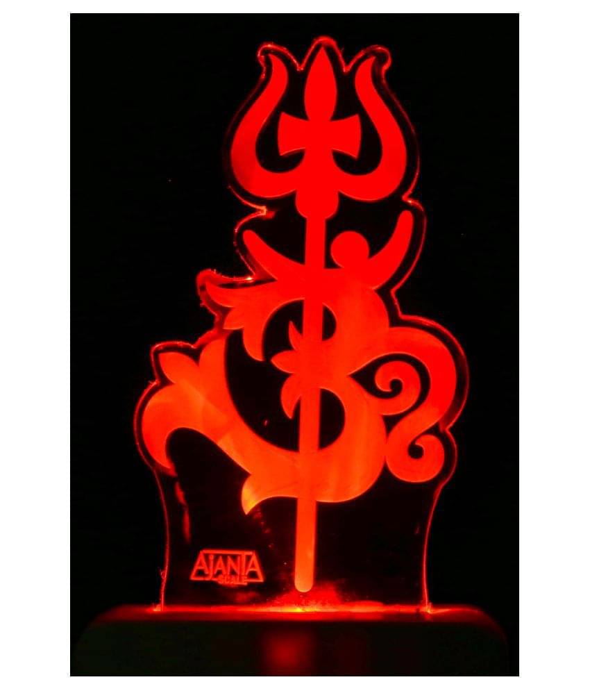 SUPER AJANTA 2037 Om Trisul Mahadev 3D Night Lamp Multi - Pack of 1 SUPER AJANTA 2037 Om Trisul Mahadev 3D Night Lamp Multi - Pack of 1