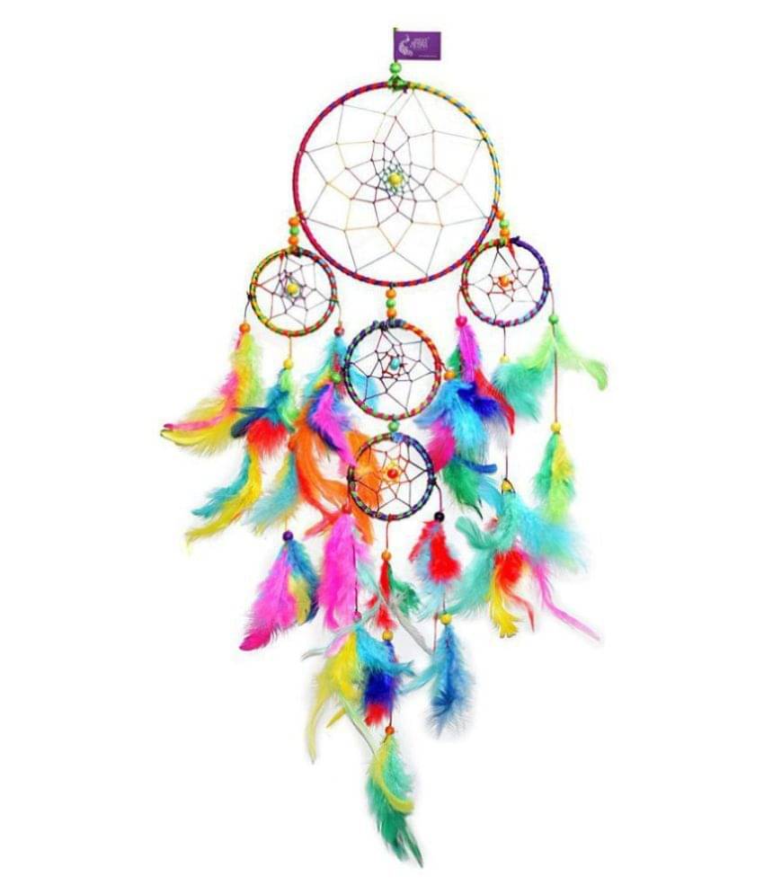     			jsk collection Feather Multicolour Dream Catcher - Pack of 1 ( X cms )