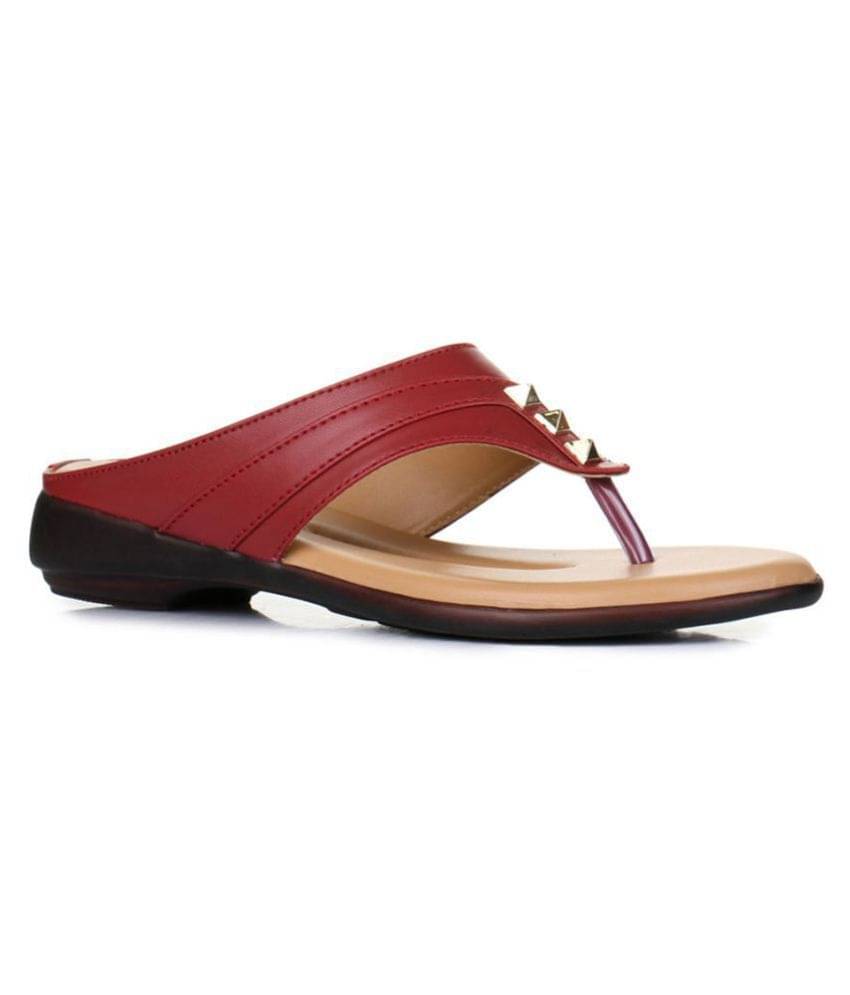     			Senorita By Liberty Maroon Women's Flats
