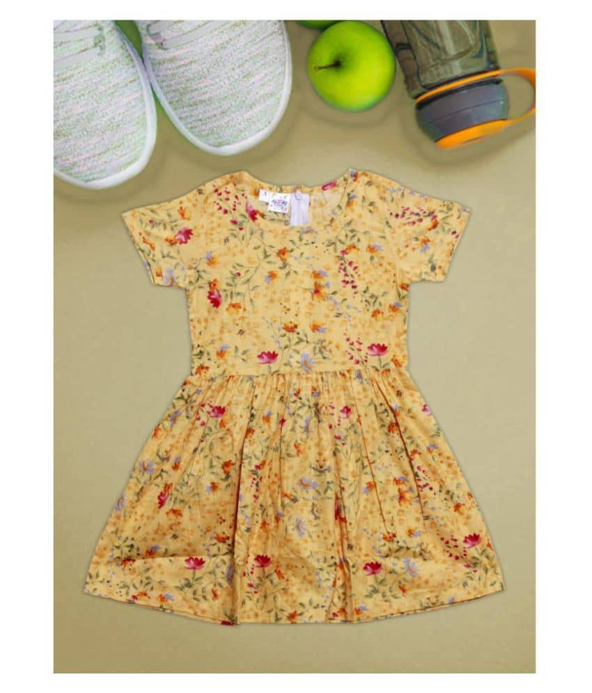Me N My CLOSET 100% Cotton A-line For Girls ( , Multi )